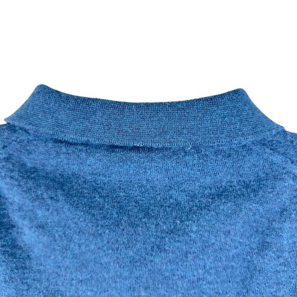 Jos. A. Bank Sweater Mens L Blue Merino Wool Pullover Signature Collection Colla - Picture 3 of 8